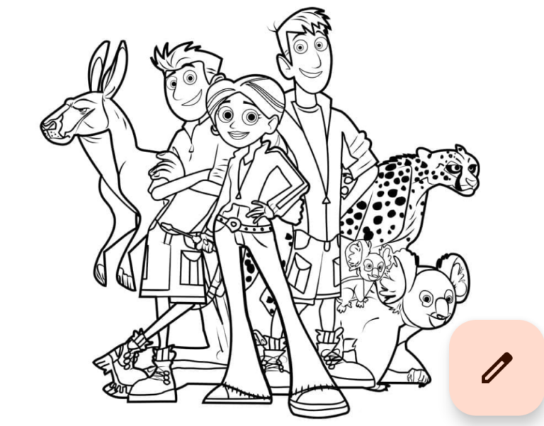 Wild Kratts and Squishmallows coloring pages: A journey to discover the colors of cute toys.