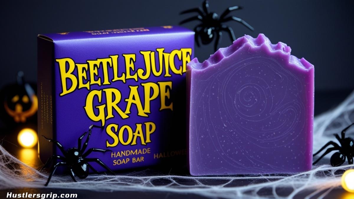 Beetlejuice Grape Soap – Handmade Halloween-Inspired Glycerin Bar for Bold Scent Lovers